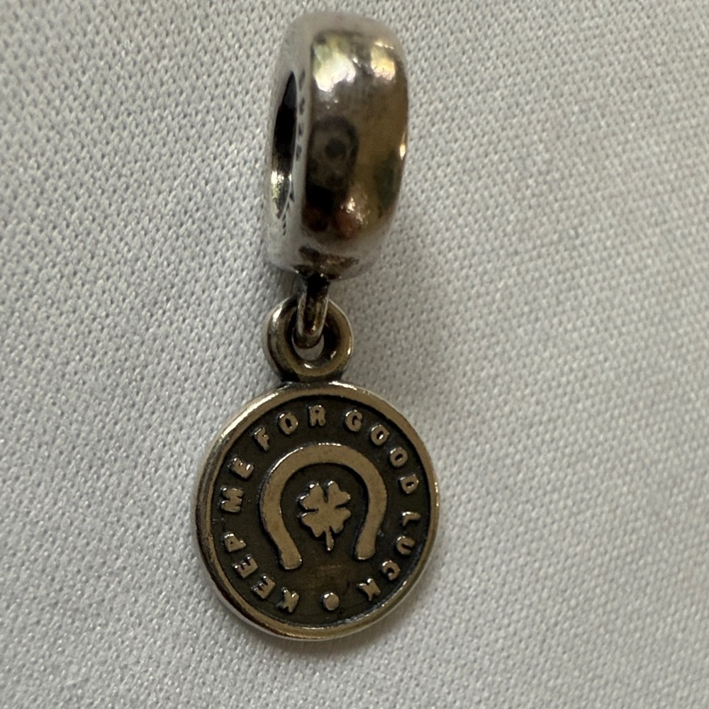 Pandora Silver Lucky Double Sided Design 🍀 Penny Charm​​​ - Picture 2 of 6